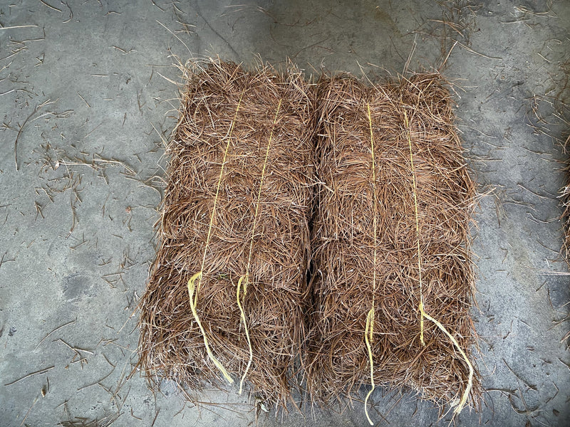 Our bale, up close — ties and all